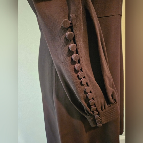 ⭐️ A.L.C. button blouson long sleeve dress size 4 brown - Picture 6 of 11